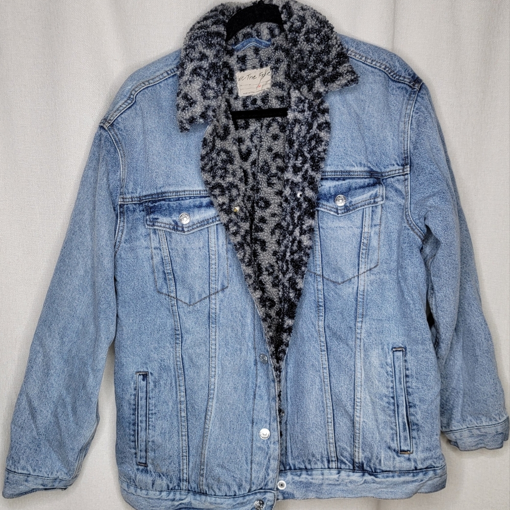 Free People Wild Ones Sherpa Trucker Jacket